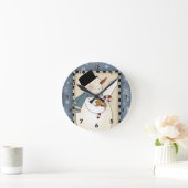 Kerstwinter Snowman Wishes Ronde Klok (Huis)