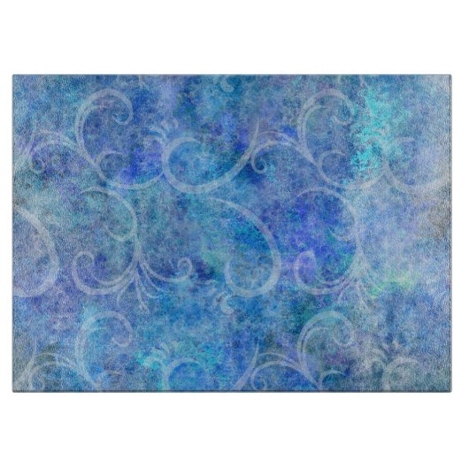 Kerstwinter Storm Victoriaans Filigree Swirls B Snijplank (Voorkant)