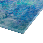 Kerstwinter Storm Victoriaans Filigree Swirls B Snijplank (Hoek)