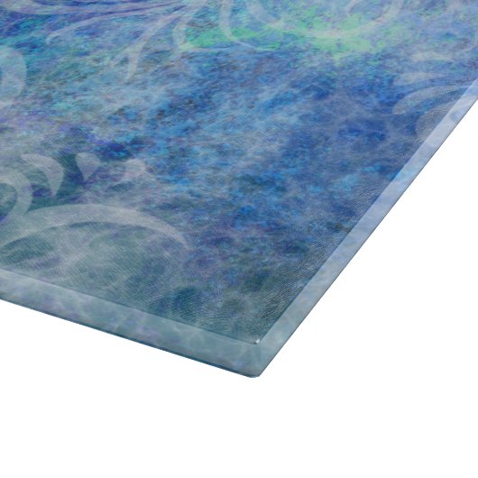 Kerstwinter Storm Victoriaans Filigree Swirls B Snijplank (Hoek)