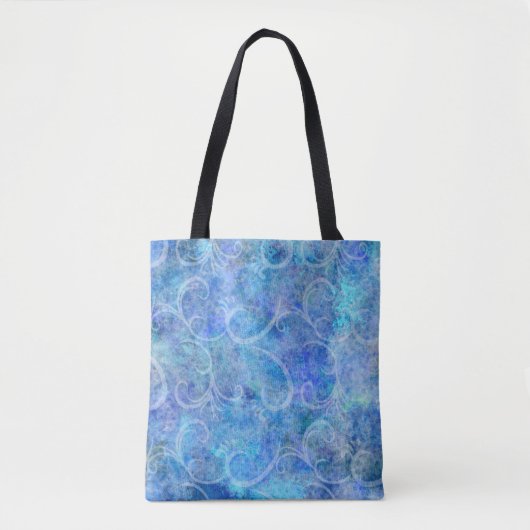Kerstwinter Storm Victoriaans Filigree Swirls B Tote Bag (Voorkant)