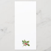Kerstwinter thema Holly Spring Flat Menu (Achterkant)