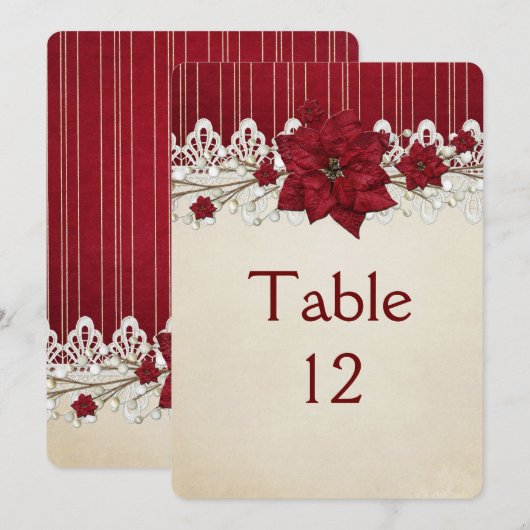 Kerstwinter Vakantie Tafel kaart