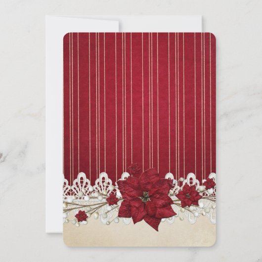 Kerstwinter Vakantie Tafel kaart (Achterkant)