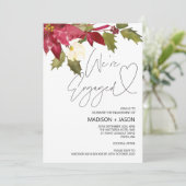 Kerstwinter Verloving Kaart (Staand voorkant)