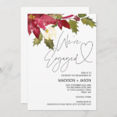 Kerstwinter Verloving Kaart (Voorkant / Achterkant)