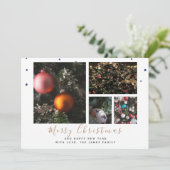 Kerstwinter Vrolijk kerstfeest Nieuwjaar Ho Feestdagenkaart (Staand voorkant)