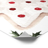 Kerstwinter Vrolijk klein Baby shower Welkom Poster (Hoek)