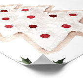 Kerstwinter Vrolijk klein Baby shower Welkom Poster (Hoek)