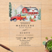 Kerstwinter wintersneeuwballandhuwelijk acryl uitnodigingen