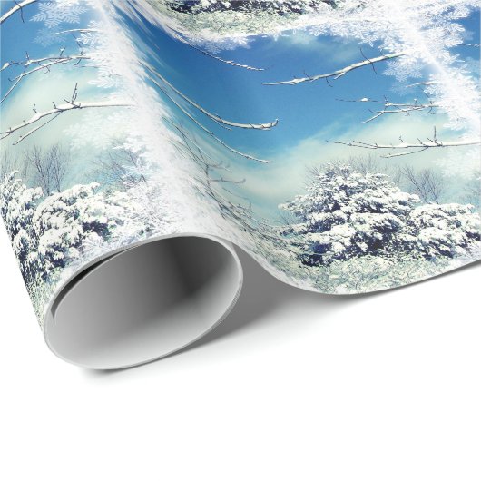 Kerstwinter Wonderland Cadeaupapier (Rol Hoek)