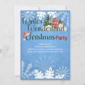 Kerstwinter Wonderland Corporate Party Kaart (Achterkant)