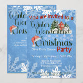 Kerstwinter Wonderland Corporate Party Kaart (Voorkant / Achterkant)