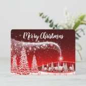 Kerstwinter Wonderland Feestdagenkaart (Staand voorkant)