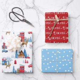 Kerstwinter Wonderland Inpakpapier Vel