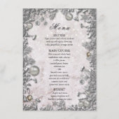 Kerstwinter Wonderland Magische bruiloft Menu (Voorkant)