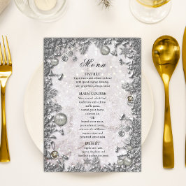 Kerstwinter Wonderland Magische bruiloft Menu