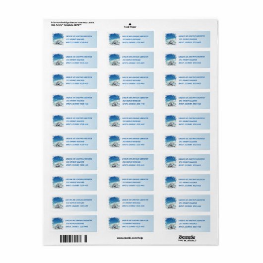 Kerstwinter Wonderland Return Address Labels (Full Sheet)