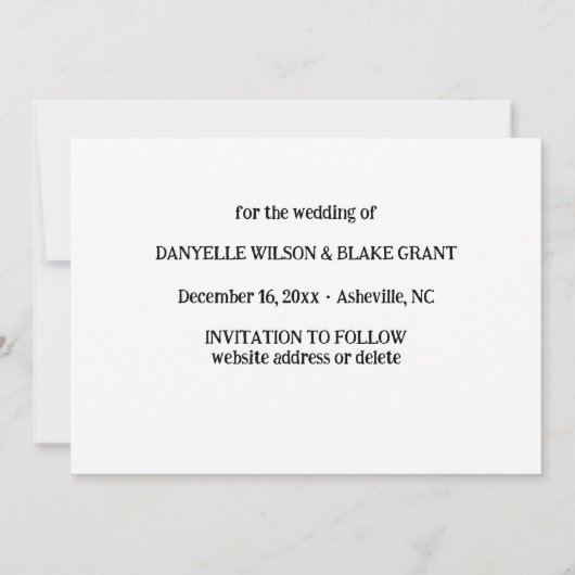 Kerstwinter Wonderland Save The Date (Achterkant)