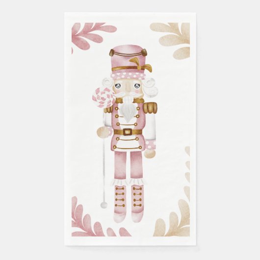 Kerstwinter wonderland snoep Notenkraker Servet (Voorkant)