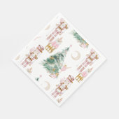 Kerstwinter wonderland snoep Notenkraker Servet (Hoek)