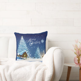 Kerstwinter Wonderland Vakantie Feestelijk Kussen