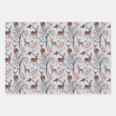 Kerstwinter Wonderland Verpakkingsbladen Inpakpapier Vel (Voorkant 3)