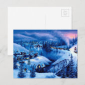 Kerstwinter Wonderland Winter Scene Feestdagenkaart (Voorkant / Achterkant)