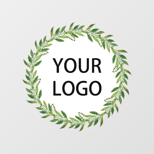 Kerstwinter Wreath Logo Raamsticker (Vel)