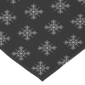 Kerstwinter Zwart Sneeuwvlokken Sneeuw Feestelijk Korte Tafelloper (Hoek)