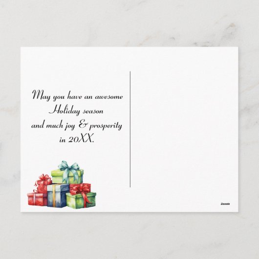 KerstwinterBarn Feestdagenkaart (Achterkant)