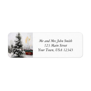 Kerstwinterboom Etiket