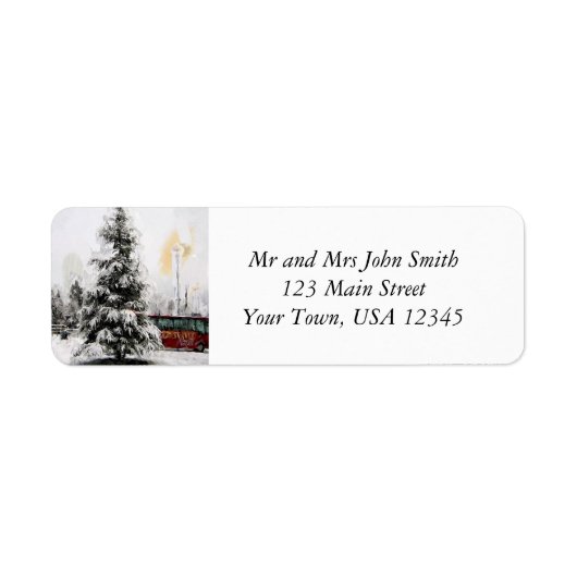 Kerstwinterboom Etiket (Voorkant)