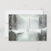 Kerstwinterbruiloft RSVP-kaart Kaart (Achterkant)