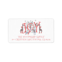 Kerstwinterdieren Holiday Return Address