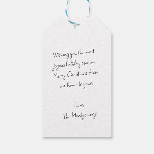 Kerstwinterdorp Cadeaulabel (Achterkant)