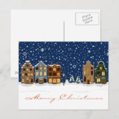 Kerstwinterdorp Feestdagenkaart (Voorkant / Achterkant)