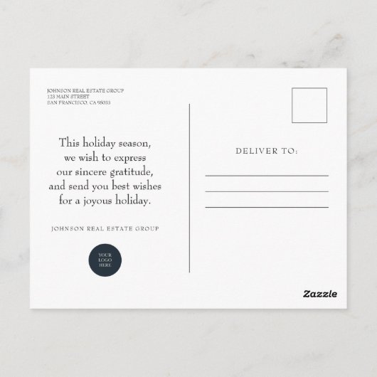 kerstwinterdorp | Groeten van het seizoen Briefkaart (Achterkant)