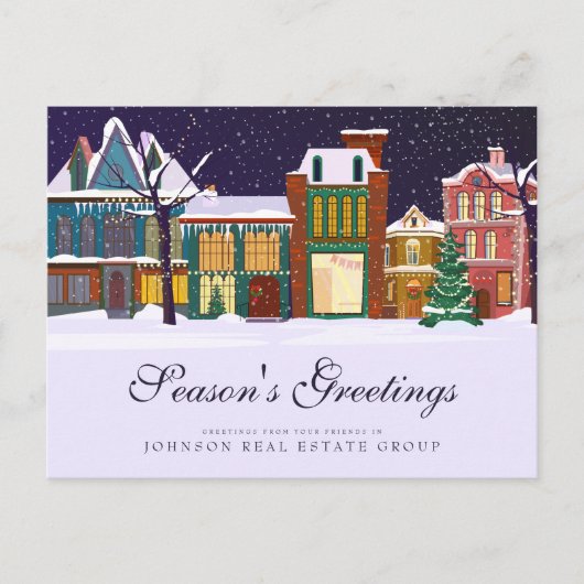 kerstwinterdorp | Groeten van het seizoen Briefkaart (Voorkant)
