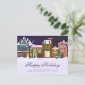 Kerstwinterdorp | PRETTIGE FEESTDAGEN Briefkaart (Staand voorkant)