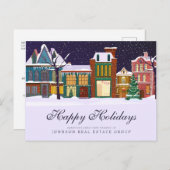 Kerstwinterdorp | PRETTIGE FEESTDAGEN Briefkaart (Voorkant / Achterkant)