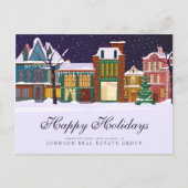 Kerstwinterdorp | PRETTIGE FEESTDAGEN Briefkaart (Voorkant)