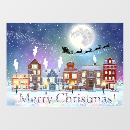 Kerstwinterdorp raamsticker (Vel)
