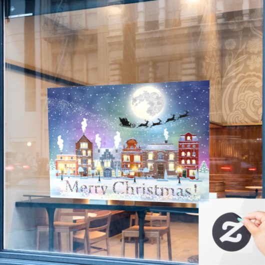 Kerstwinterdorp  raamsticker (Cafe Raam)