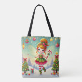 kerstwinterfee tote bag (Achterkant)
