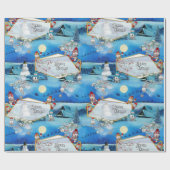 Kerstwinterfeestdag Cadeaupapier (Vlak)