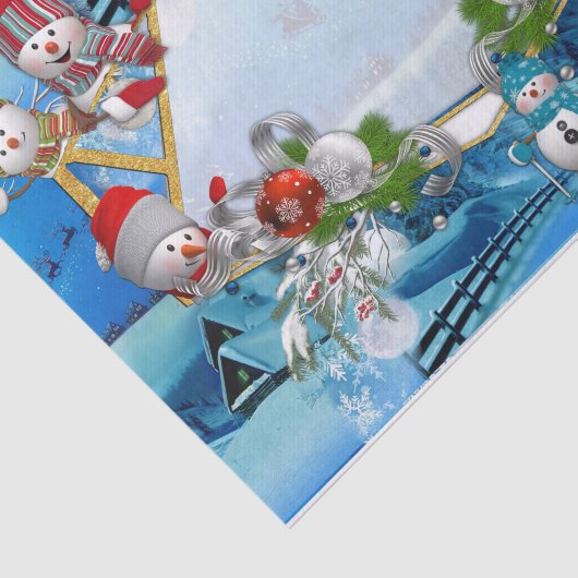 Kerstwinterfeestdag Tissuepapier (Detail)