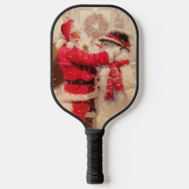  kerstwinterFeestdagen voor Santa Snowman Pickleball Paddle