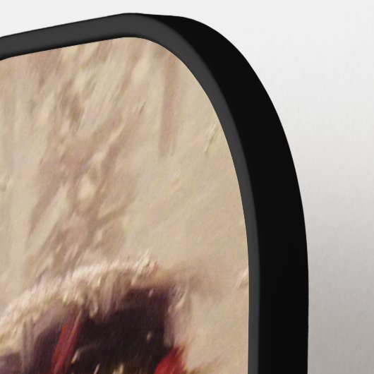 kerstwinterFeestdagen voor Santa Snowman Pickleball Paddle (Links Detail)