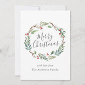 Kerstwinterfeestjes met prettige kerstkerst feestdagenkaart (Voorkant)